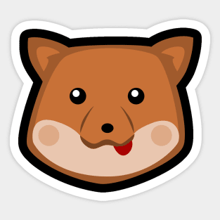 Cute Dog Face Sticker